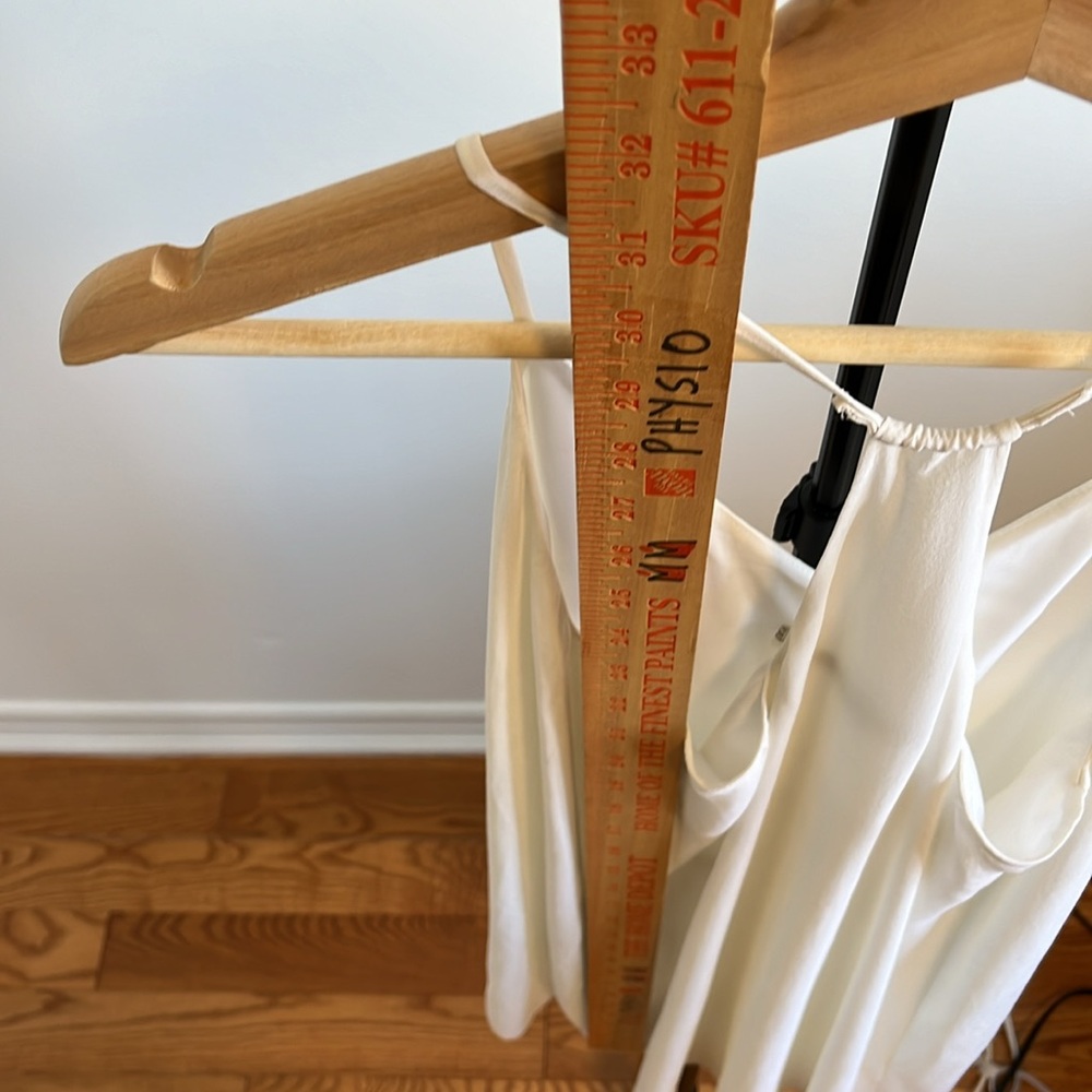 Alice + Olivia White fierra y back tank Silk Slip Dress Size Small - Picture 7 of 12